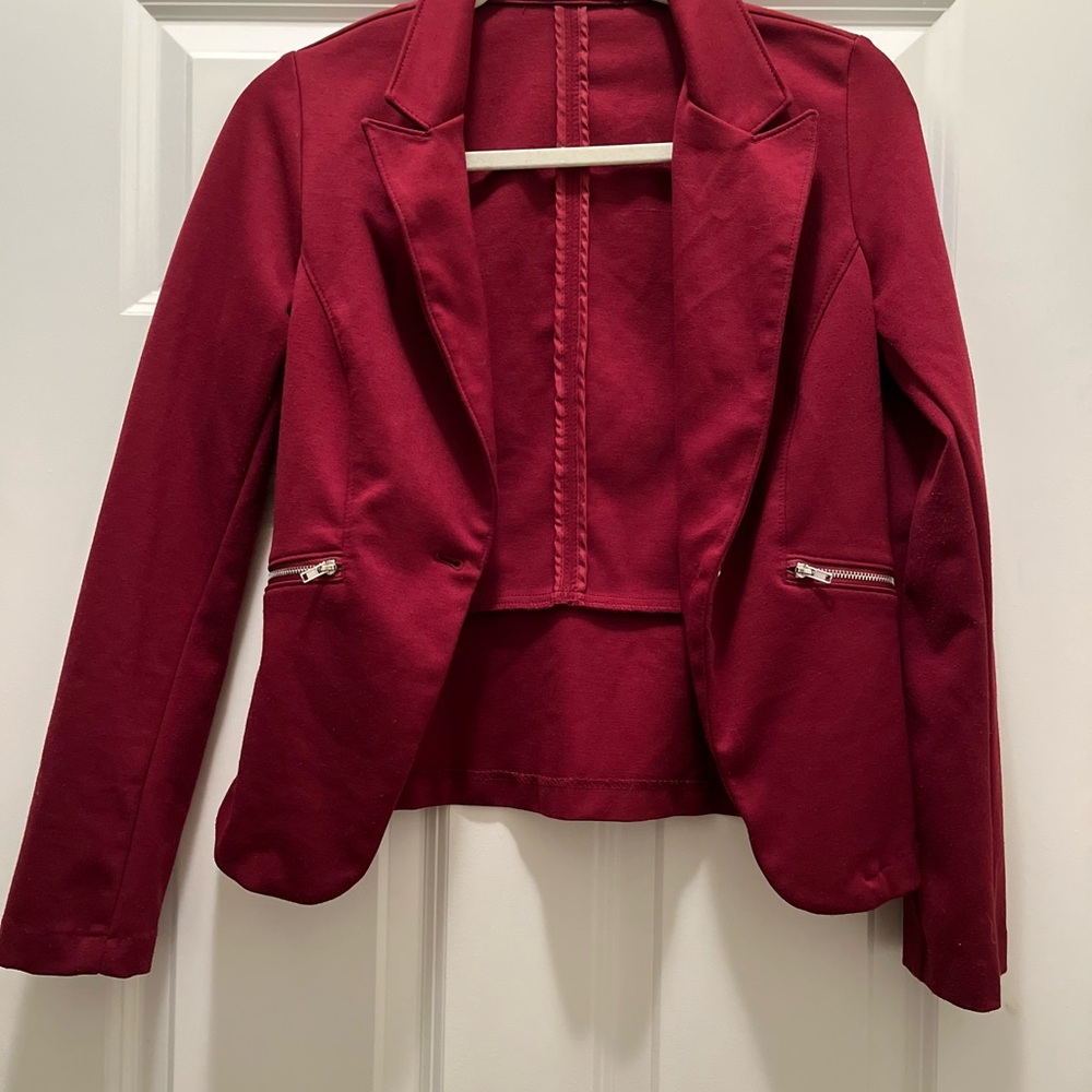 Women's Burgundy Blazer
